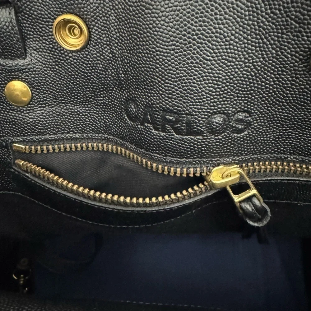 JEROME DREYFUSS Carlos Handbag Black Pebble Leather NWT